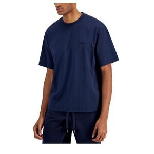 MICHAEL KORS Men L Essential Blue Navy Embroidered"KORS" Cotton T-Shirt L